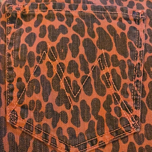 NWT MOTHER ORANGE LEOPARD PRINT HIGH WAIST JEANS - Picture 7 of 8